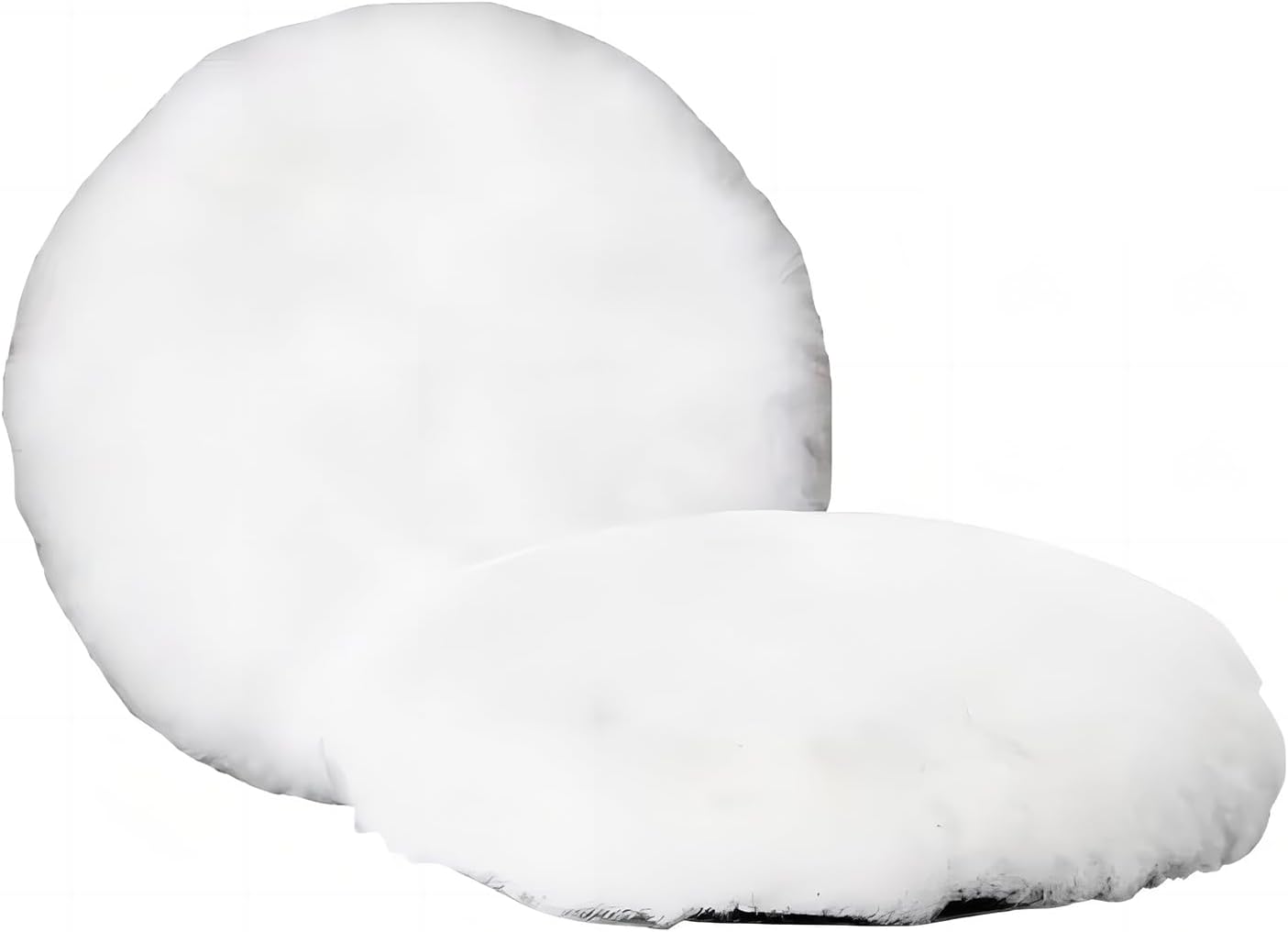 Swagwert 5Pcs 5" Wool Polishing Buffing Pads Hook and Loop Pad Fit Orbital Polisher Buffer