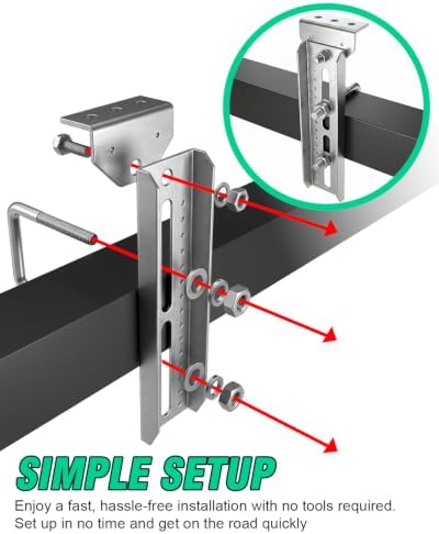 heavy duty boat trailer bunk brackets, 4 pcs, package contents