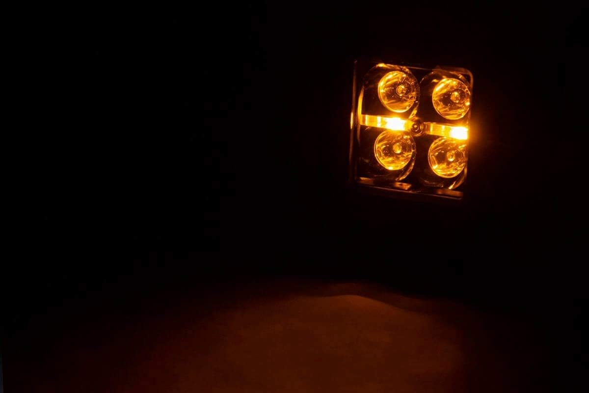 rough country 2" black series square led cube, main product view