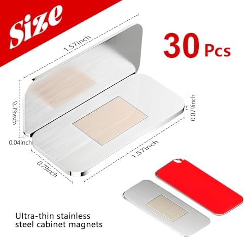 magnetic door catch, adhesive cabinet magnets for closure shown in use