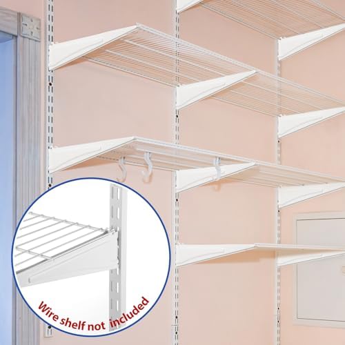 croblissful 47.5 inch twin rail upright wall shelving, side view