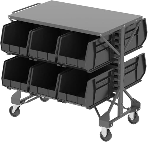 akro-mils 30260 akrobins plastic storage bins, 18"x11"x10", black, view 10