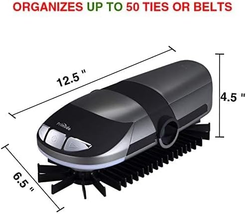 motorized tie rack closet organizer, holds & displays on a desk or shelf