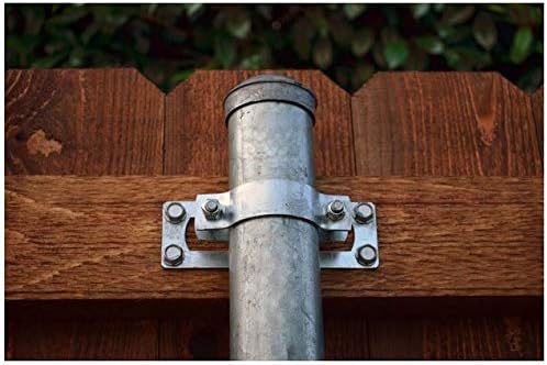 ozco wap-oz galvanized steel-to-wood fence bracket for 2x4 shown in use