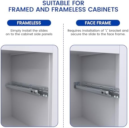 1 pair 2 pcs concealed soft close undermount, package contents