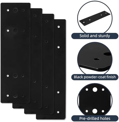 straight steel flat plate, 10" x 3" heavy showing dimensions