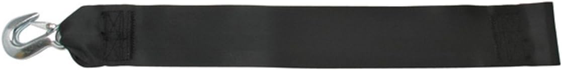 BoatBuckle Winch Strap with Loop End, Black, 3-Inch x 20-Feet