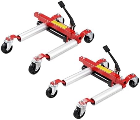 Hydraulic Wheel Dolly 1500lb Tire Lift Trolley for Vehicle Positioning - Ratchet Type for Cars, Trucks, RVs, and Trailers,2pcs