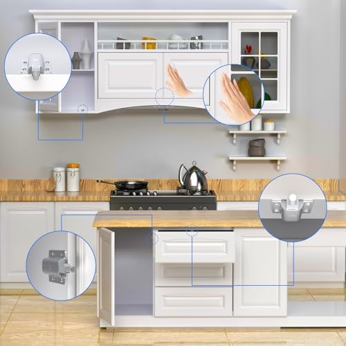 push to open cabinet latches hardware magnetic push, side view