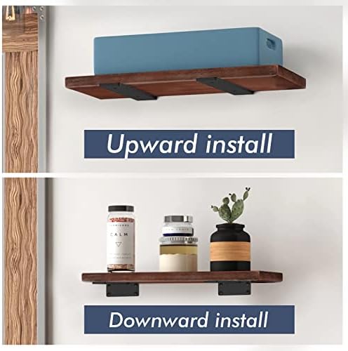starunder 14 inch floating shelf brackets,4 pack l‑shape, close-up detail