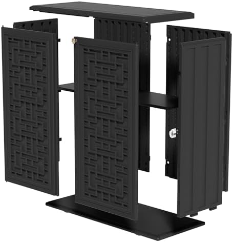 zzm hdpe outdoor storage shed, outdoor plastic storage, front angle view