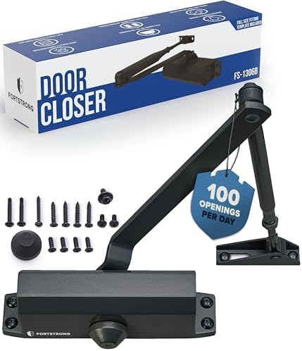 automatic door closer (black), fs-1306b residential hydraulic auto, main product view