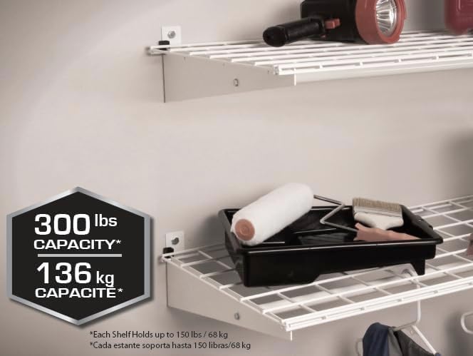 hyloft 2-pack heavy duty steel wall garage shelving, view 11