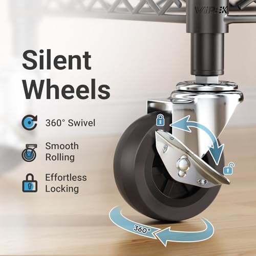 vipek r2 plus clothes rack heavy duty rolling, close-up detail