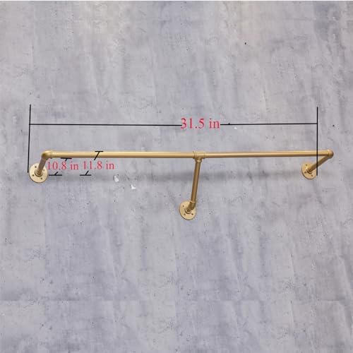 industrial pipe wall mounted clothes hanging shelves system,metal shown in use