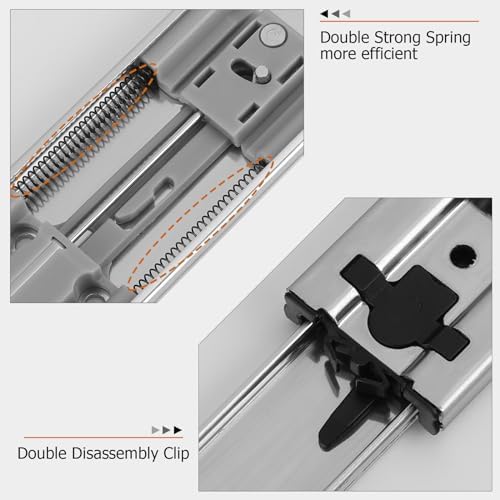 lontan 6 pairs 18 inch soft close drawer, close-up detail