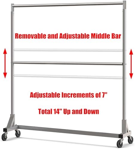 simple houseware commercial grade z-base double rod garment on a desk or shelf