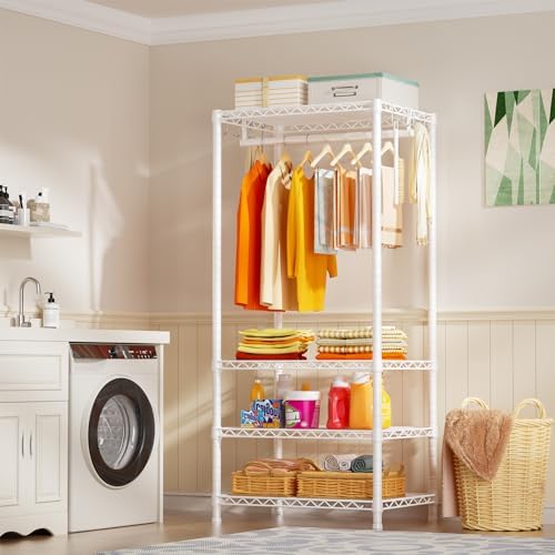 ulif h4 mini portable closet, 4 tiers freestanding, package contents