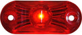 Oval P2 Rated 1-LED Surface Mount, RED Lens, 2-Wire LED Trailer marker light