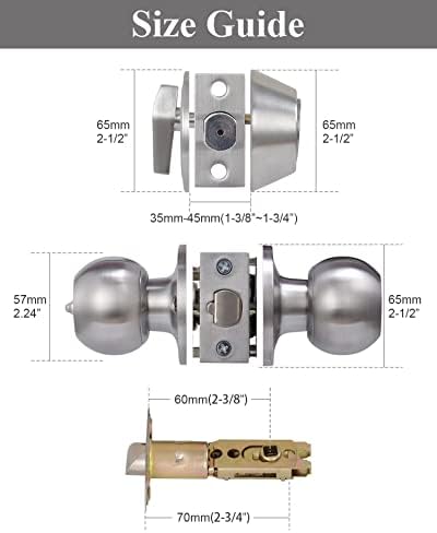 lanwandeng 2 sets all keyed same entry door, side view
