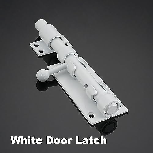 barrel bolt door latch with padlock hole, thickened on a desk or shelf