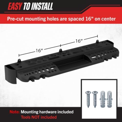 stalwart wall mount hand tool organizer with 61 on a desk or shelf