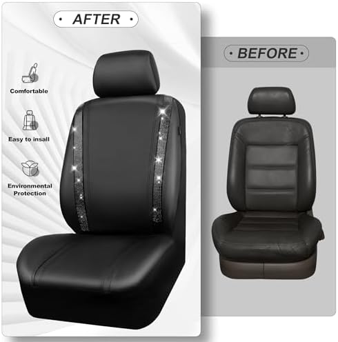car pass leather bling diamond car seat covers on a desk or shelf