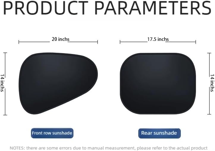 4Pcs(Black) Automotive Sun Protection from UV，Removable Car Window Shades for Side Window,Static Cling Window Sunshine Blocker Visor Sunshade Extender,Passenger/Driver Window Sun Shade