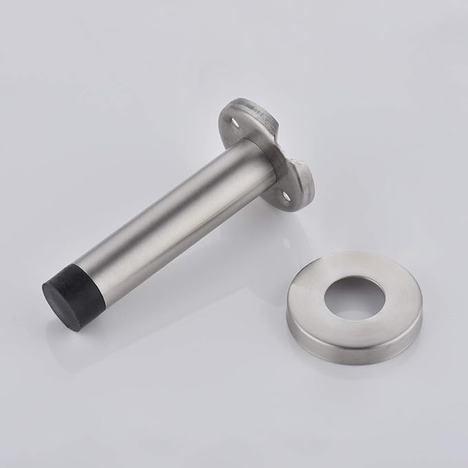 JQK Door Stopper, 304 Stainless Steel Thicken 1mm Sound Dampening Door Stop - Image 8