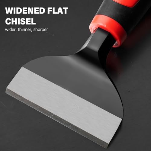 rotation 3pc heavy duty masonry chisel set with showing dimensions