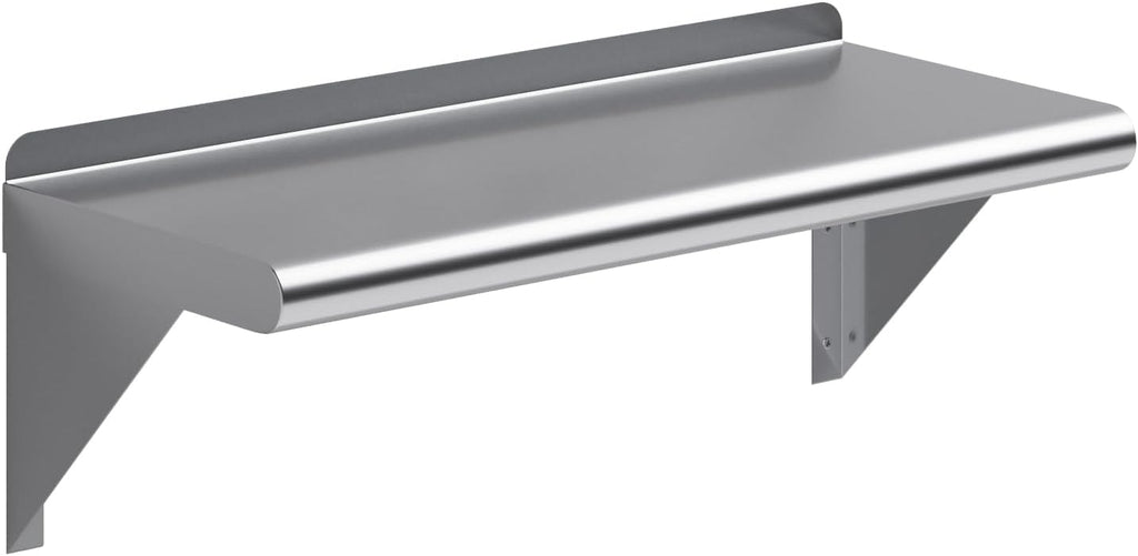 AmGood 24" Long X 10" Deep Stainless Steel Wall Shelf | NSF Certified |