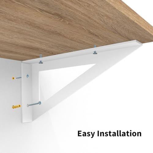 brata white shelf brackets 10 inch, brackets for, package contents