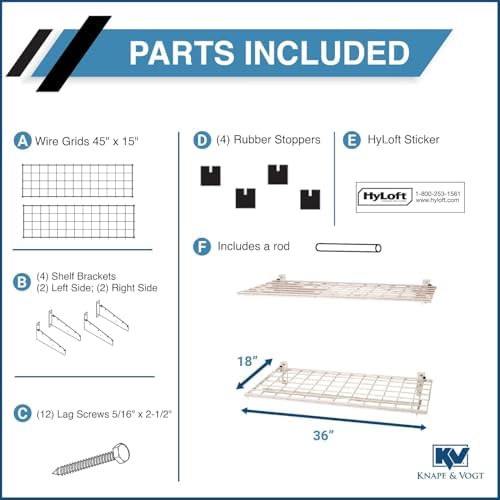 hyloft 2-pack heavy duty steel wall garage shelving, view 9