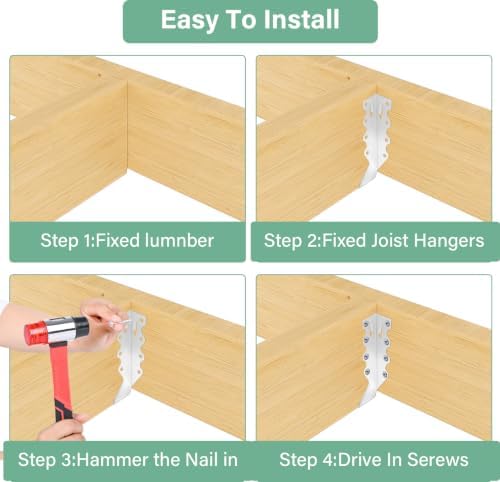 2x6 joist hangers 25pcs 18gauge rafter bracket double showing dimensions