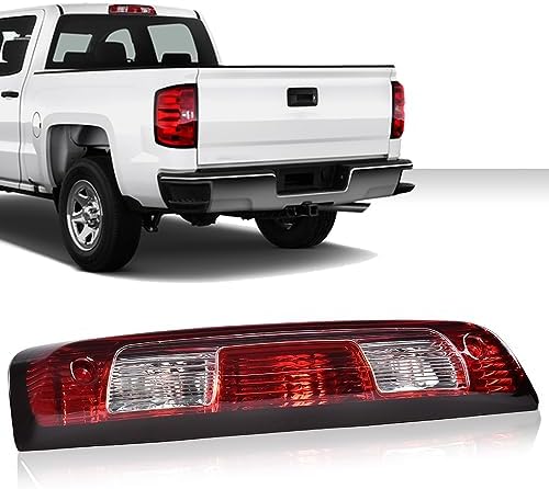 GRAND ORANGE Third Brake Compatible with Chevy Silverado GMC Sierra 1500 2500 3500 2015-2021 High Mount Stop Light Cargo Lamp 84900397,2350916 Red Lens