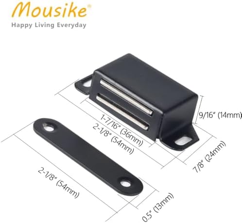 mousike cabinet magnets 30lb strong catch for kitchen, close-up detail