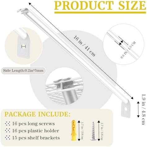 12-inch wire shelf support brackets closet wire shelving, package contents