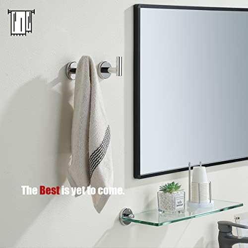jqk chrome bathroom towel hook, 304 stainless steel, close-up detail