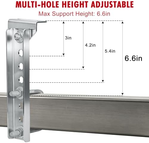 10"/12" boat trailer bunk brackets kit | swivel, close-up detail