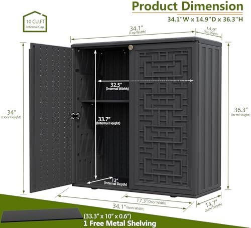 zzm hdpe outdoor storage shed, outdoor plastic storage, close-up detail