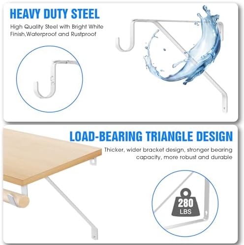 pisman heavy duty closet rod bracket adjustable 4-pack, package contents