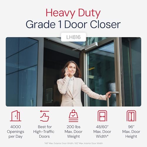 lawrence heavy duty door closer commercial grade 1 shown in use