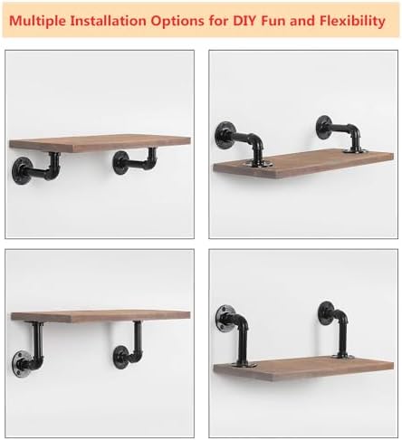 industrial l pipe shelf brackets for 7-14 in showing dimensions