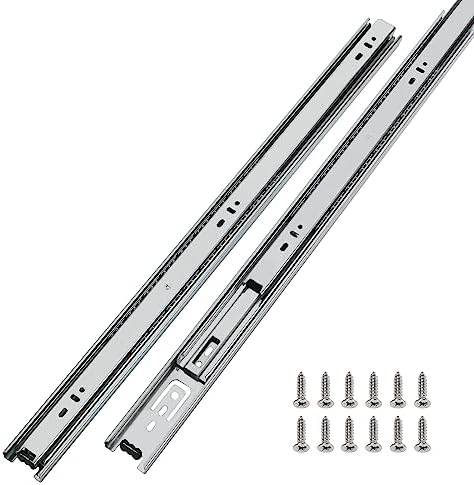 homdiy 14 inch heavy duty drawer slides side on a desk or shelf