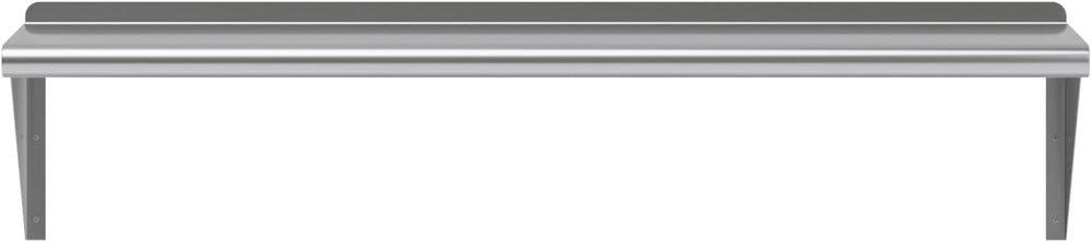 AmGood 12 in. x 48 in. Stainless Steel Wall Shelf with Backsplash - Holds 250...