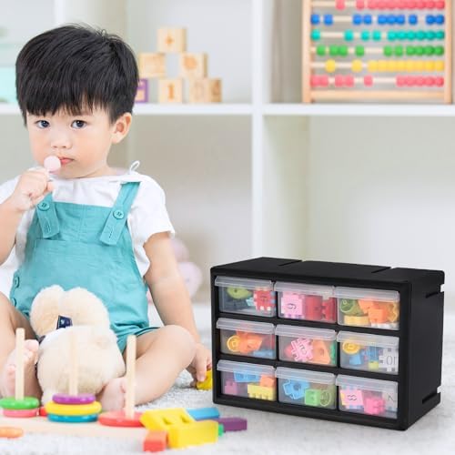 sadstory 9-drawer plastic drawer storage cabinet for garage, package contents