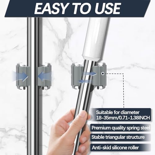 3-h 25 pack mop and broom holder big, side view