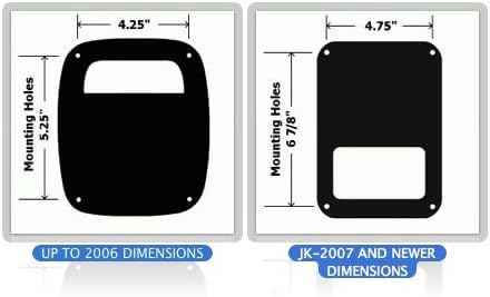Mickey Zombie Skull Tail lamp Light Covers Compatible with Jeep Wrangler YJ and TJ Black Set of 2