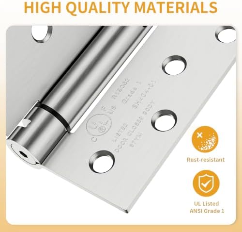 luxbaro 3 pack spring hinges self closing 4, close-up detail