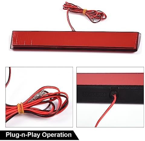 PIT66 LED 3rd Third Brake Light, Compatible with Truck Cap Topper Leer Are Century LED Recessed 3rd Brake Light Lamp Red Lens Chrome Housing | Truck Cap Topper Compatible with Leer Are Century LED Recessed 3rd Brake Light Lamp Red Lens Chrome Housing
